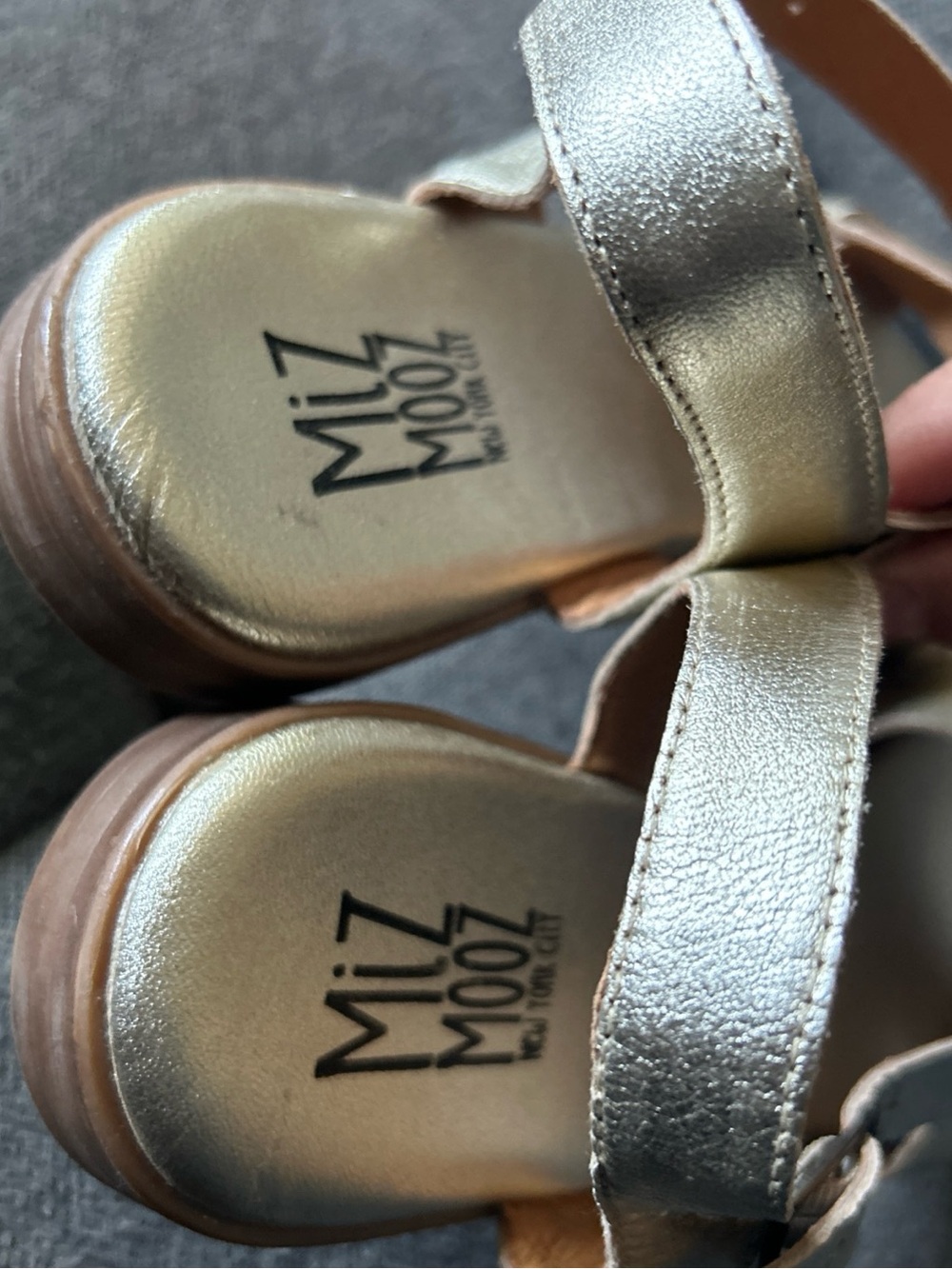 Miz Mooz gold lilium Crisscross Sandals size 11.5 - Picture 9 of 12